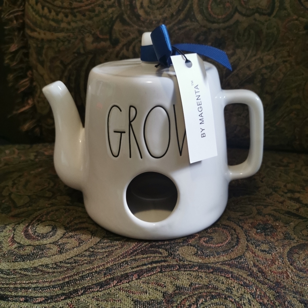 Rae Dunn tea  pot style birdhouse bnwt